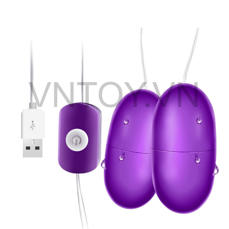 Trứng rung 2 đầu cắm điện trực tiếp cổng USB siêu kích thích
