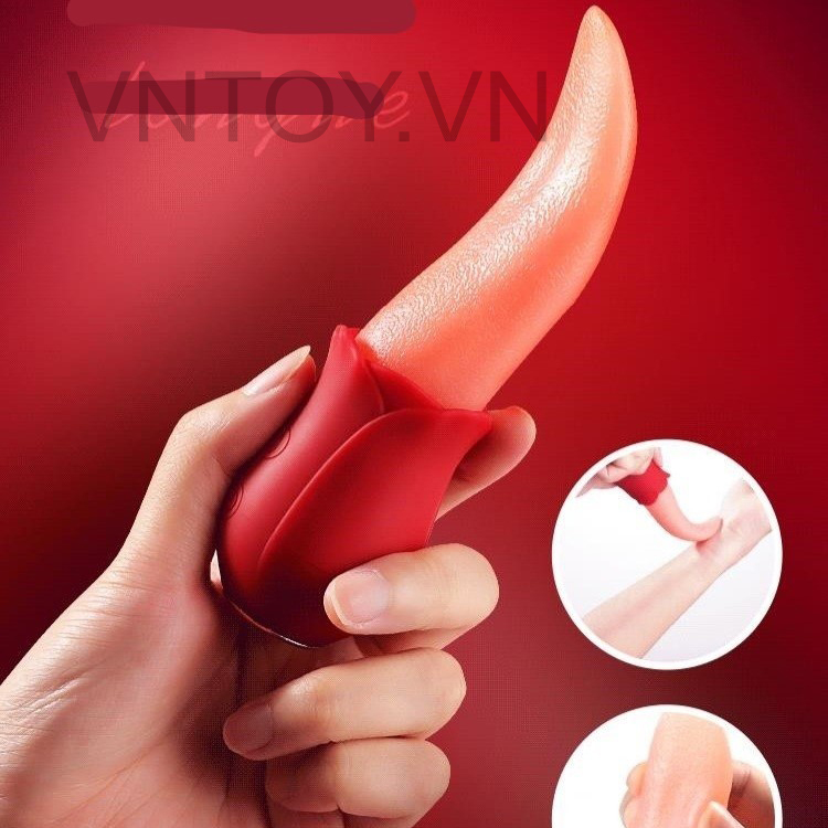 Lưỡi liếm âm đạo Silicon cảm giác như thật rung 12 chế độ
