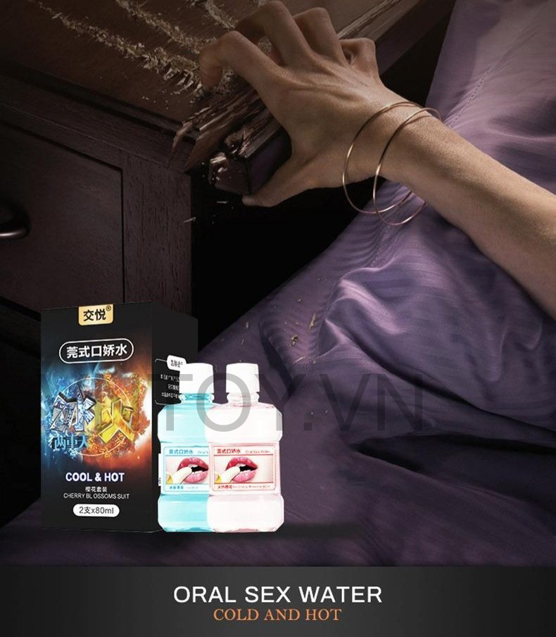 Nước tình yêu Oral Sex Water nóng lạnh dạng chai 80 ml