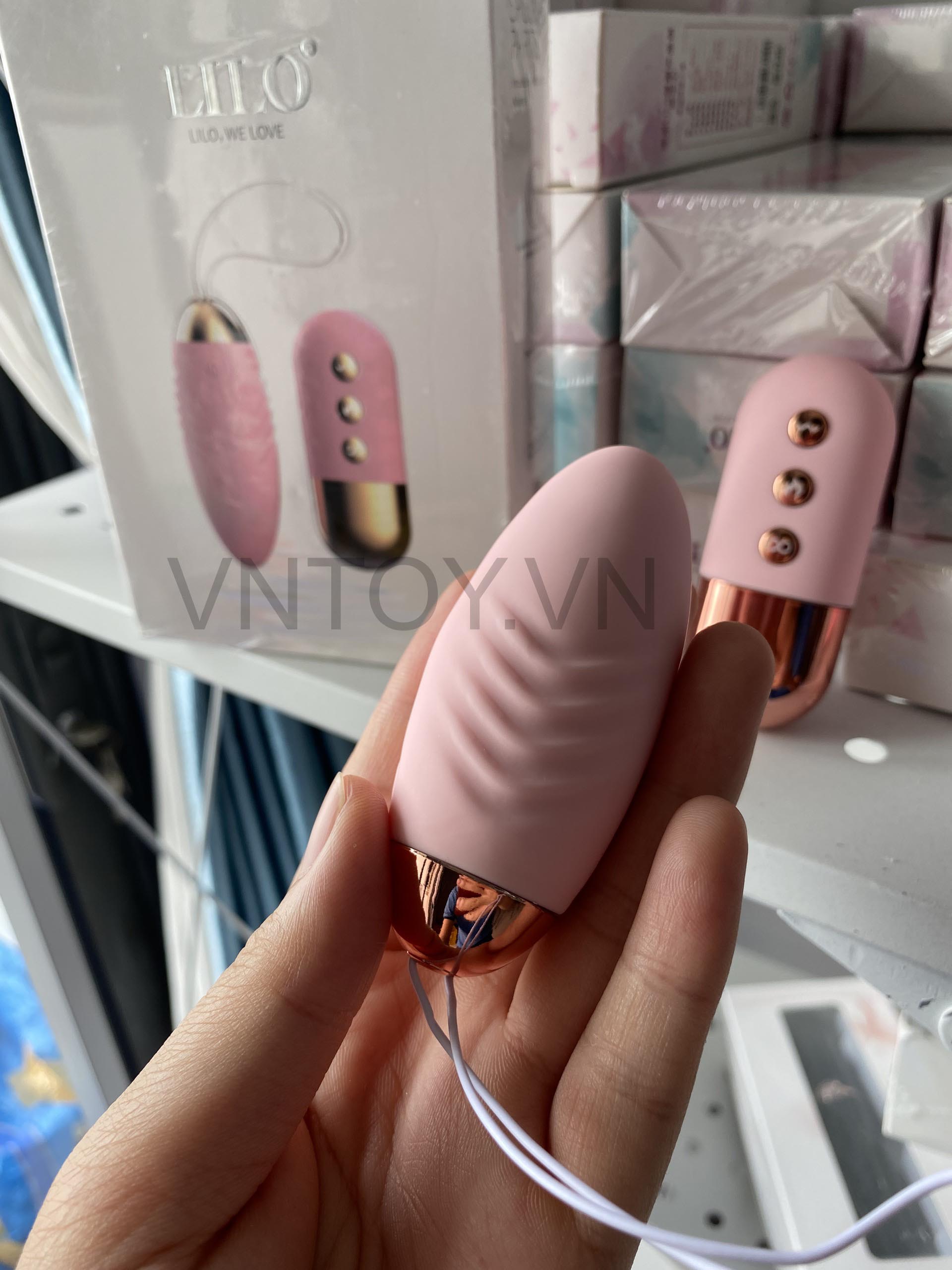 Trứng rung điều khiển từ xa cao cấp Lilo tỏa nhiệt 42 độ siêu mạnh