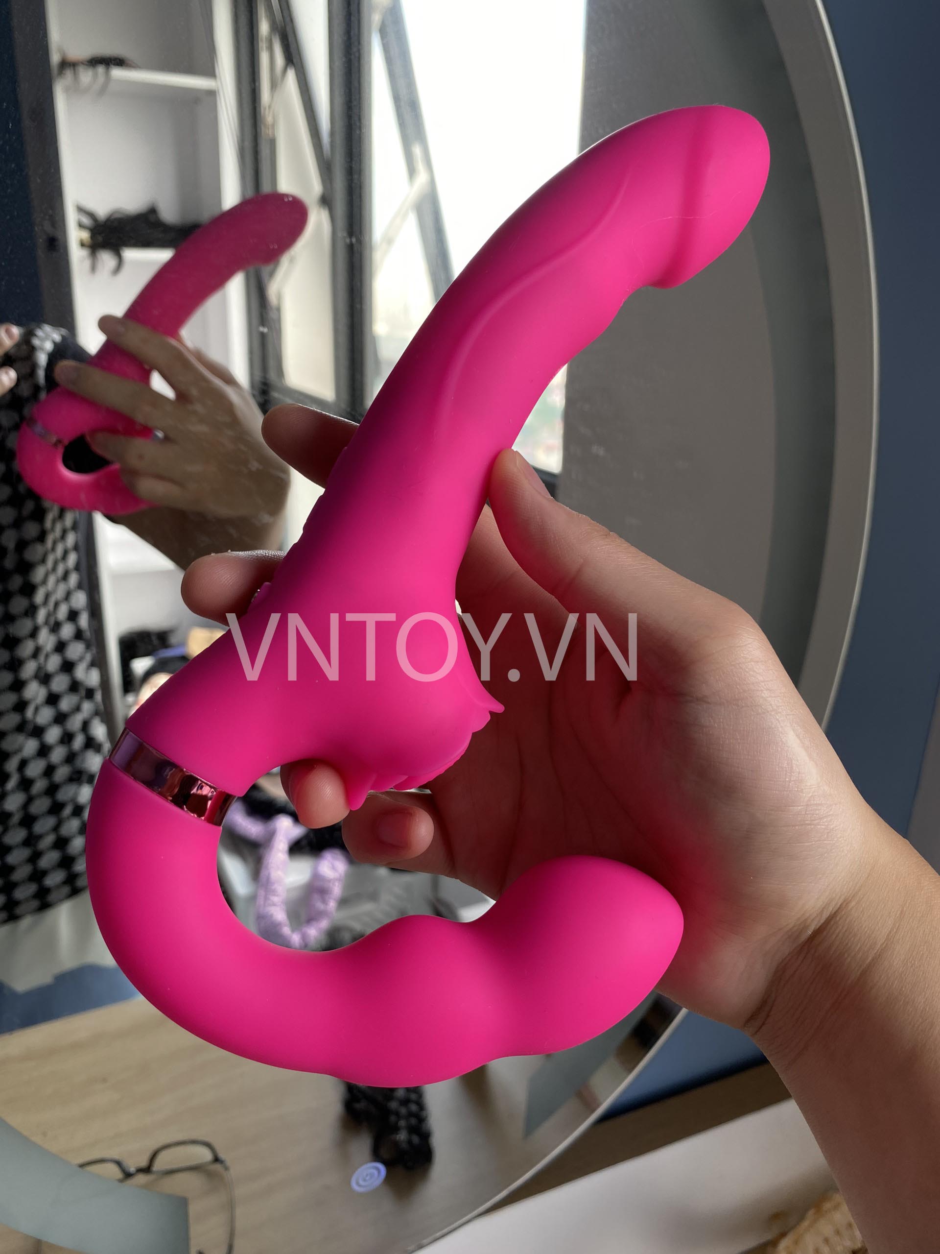 Máy rung âm đạo điều khiển từ xa kích thích 3 điểm