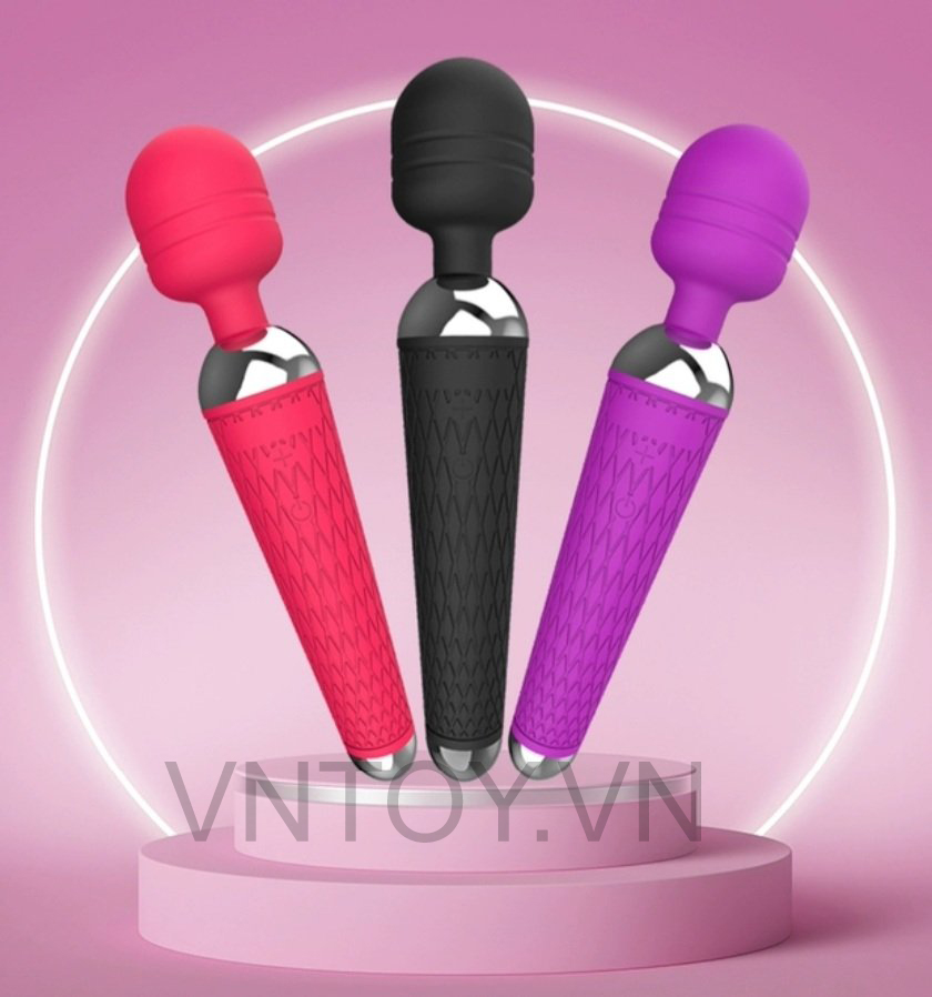 Chày rung không dây Silicon đầu xoay 360 độ sạc pin