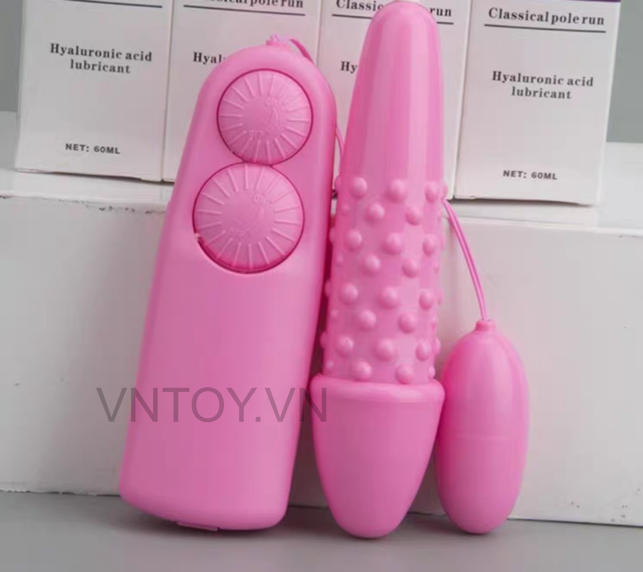 Trứng rung 2 đầu có gai hình dương vật rung siêu mạnh