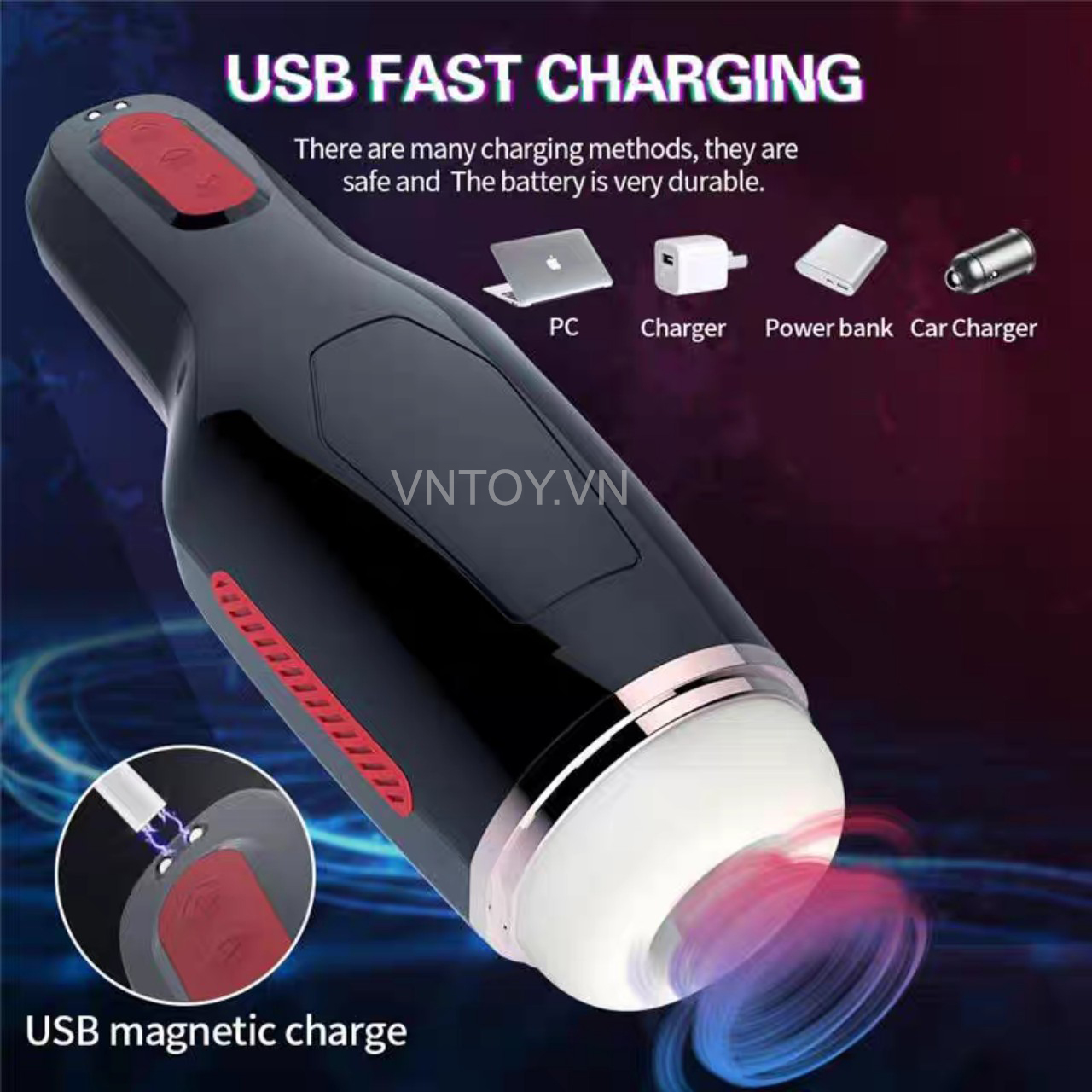 Máy thủ dâm bú mút tự động 10 chế độ rung cao cấp