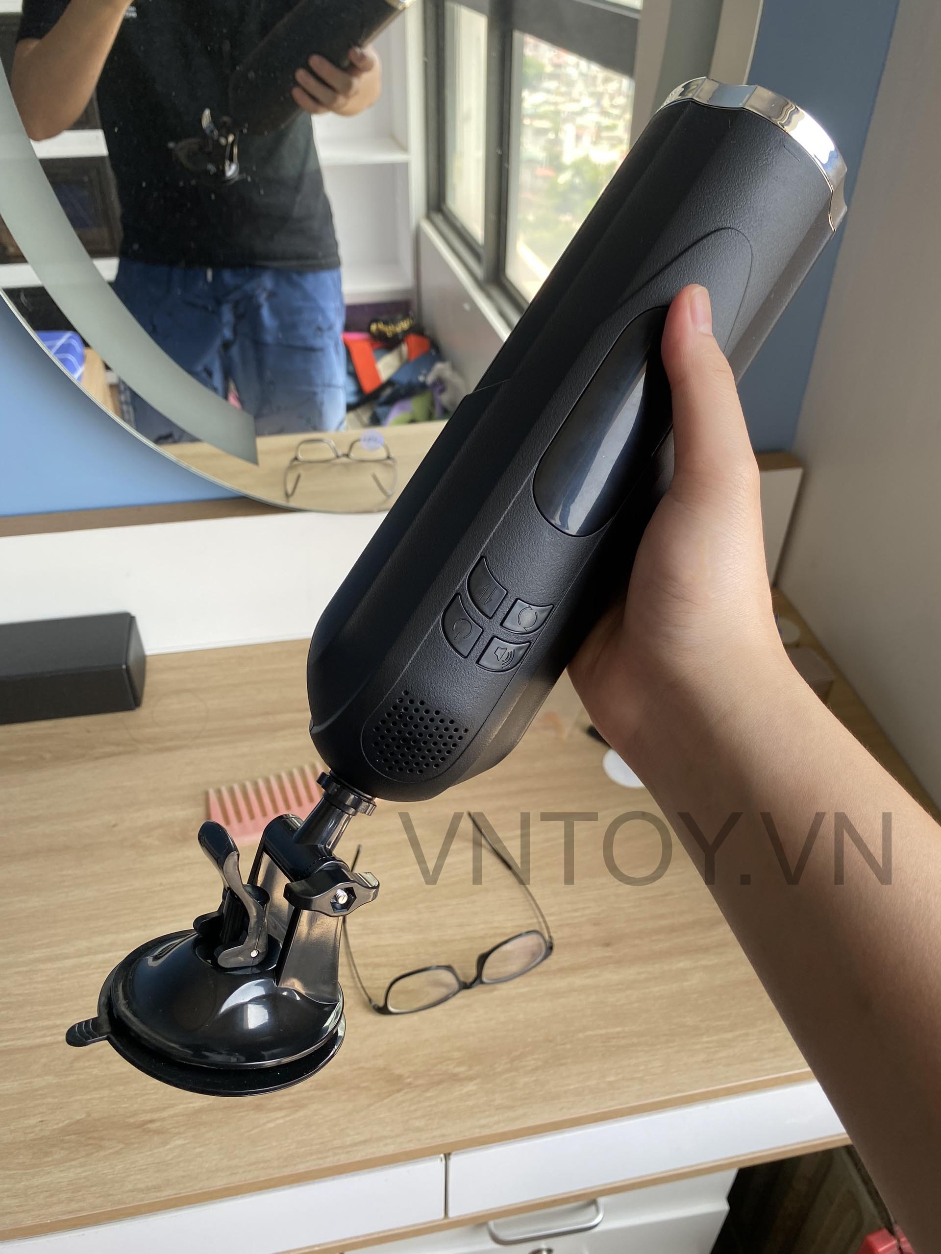 Âm đạo giả gắn tường xoay thụt âm thanh siêu cấp