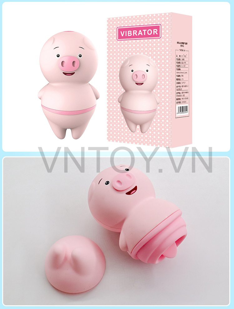 Lưỡi liếm con heo ngụy trang massage điểm G hột le nhũ hoa