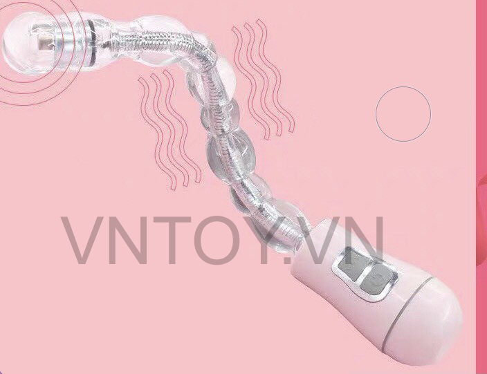 Máy rung hậu môn uốn lượn nhiều thanh bi sạc pin