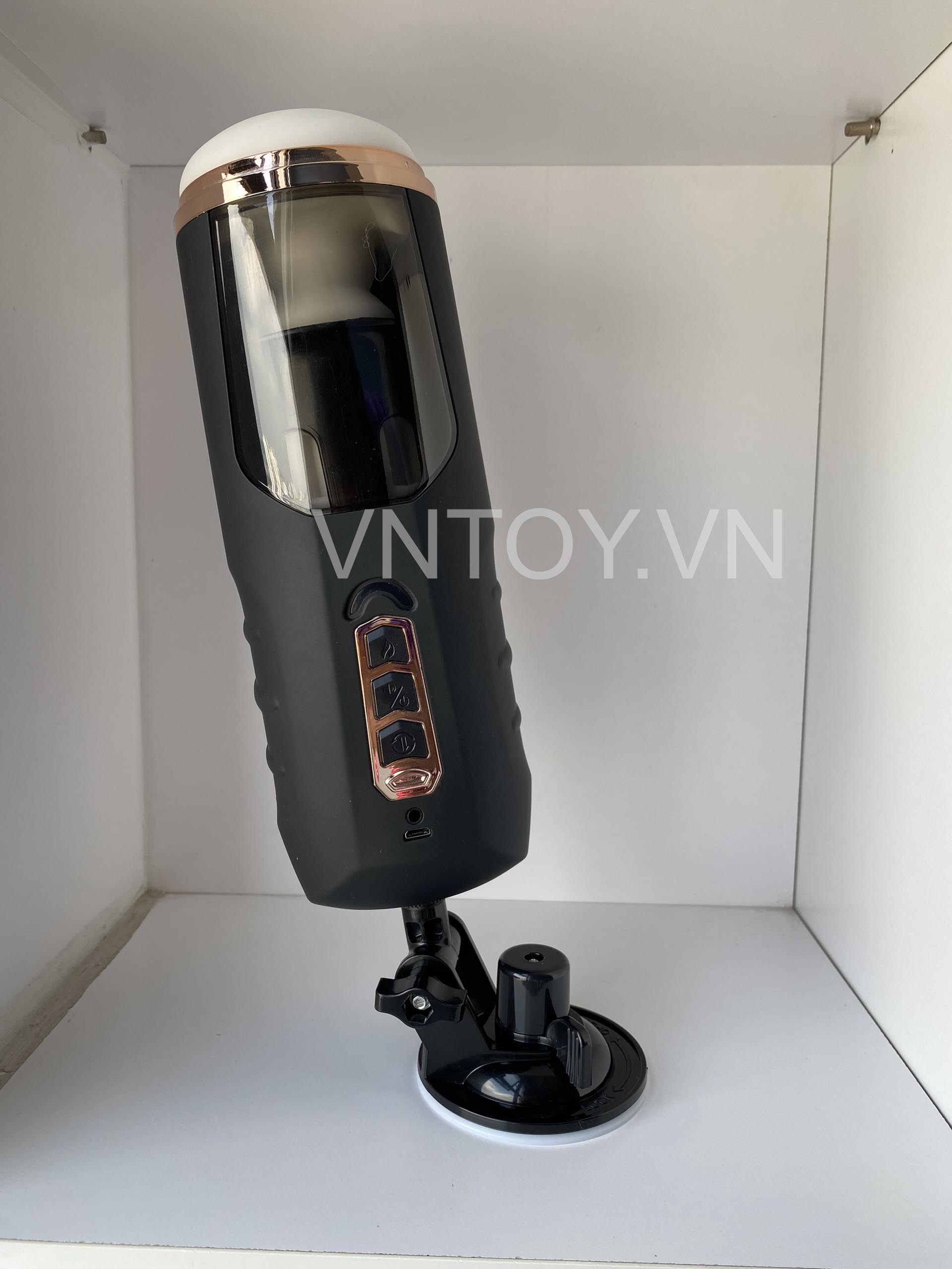 Âm đạo giả gắn tường thụt tự động tỏa nhiệt phát âm thanh rên la