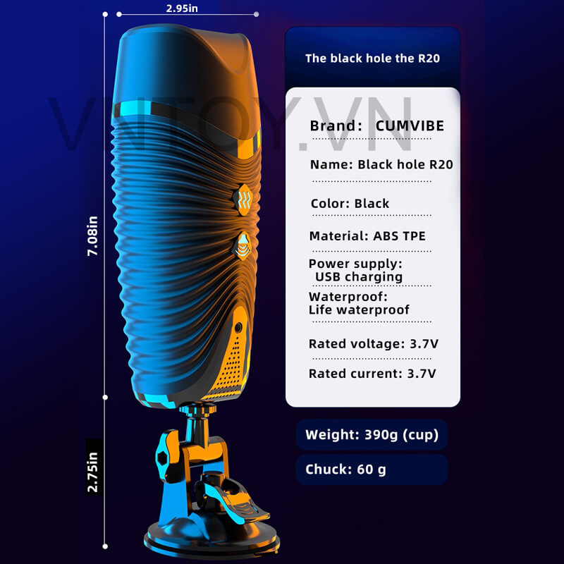 Cốc thủ dâm gắn tường rung rên có chân đế tặng kèm tai nghe