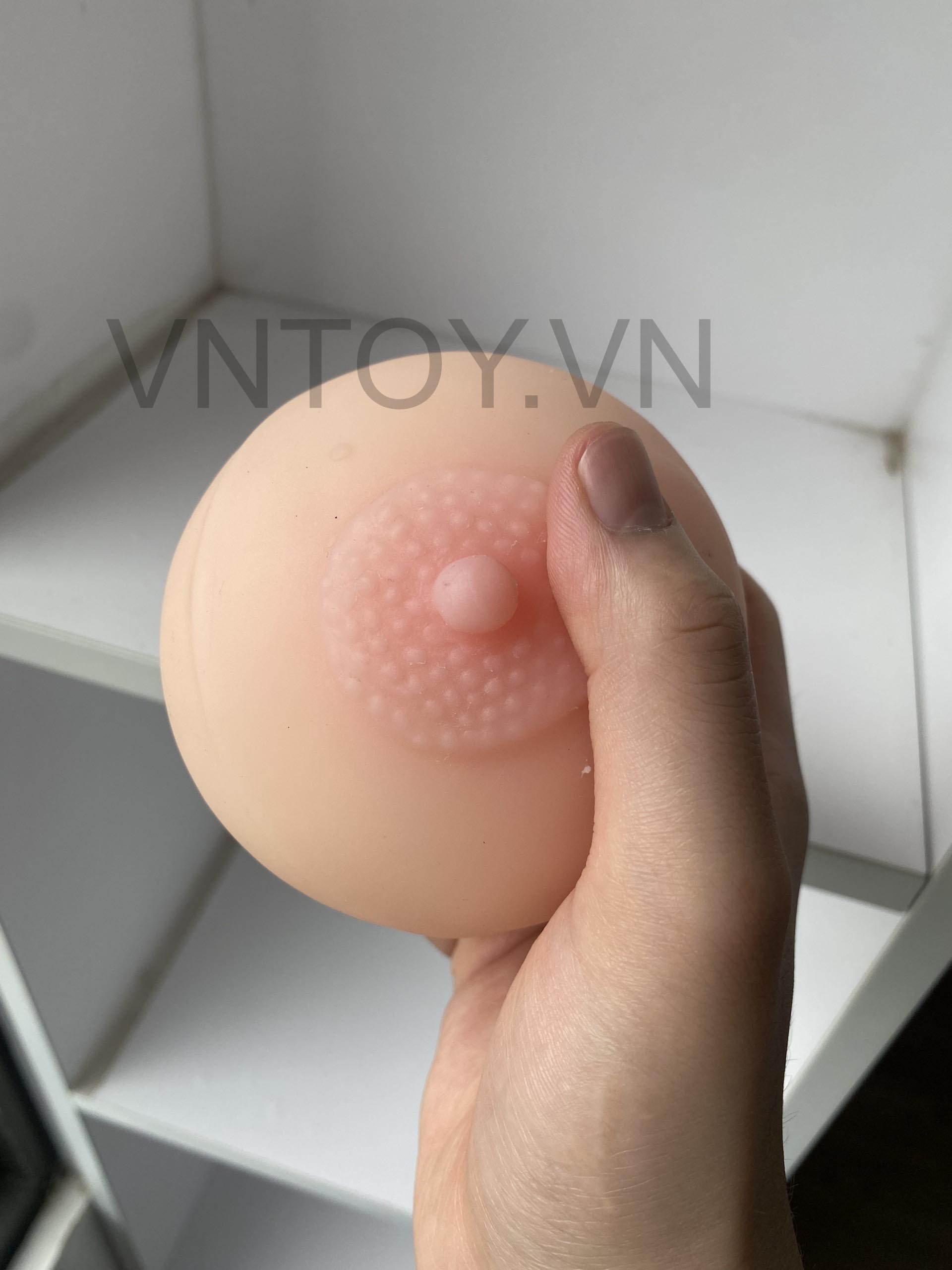 Ngực Silicon to tròn có lỗ âm đạo - Vú Silicon thủ dâm nam giới