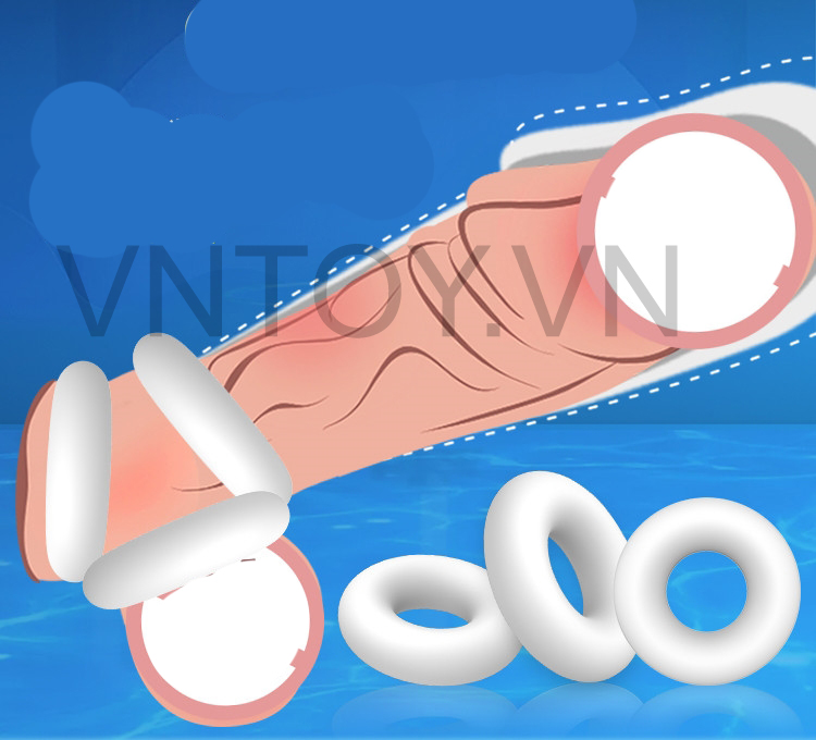 Vòng đeo Cock Rings chống xuất tinh sớm đặc - Hộp 3 cái