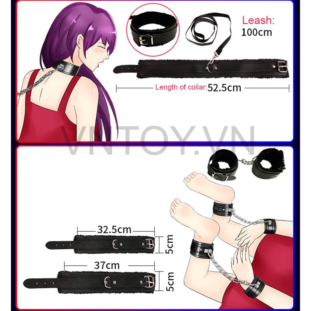 Bộ trói bạo dâm BDSM 10 món kích thích nam nữ