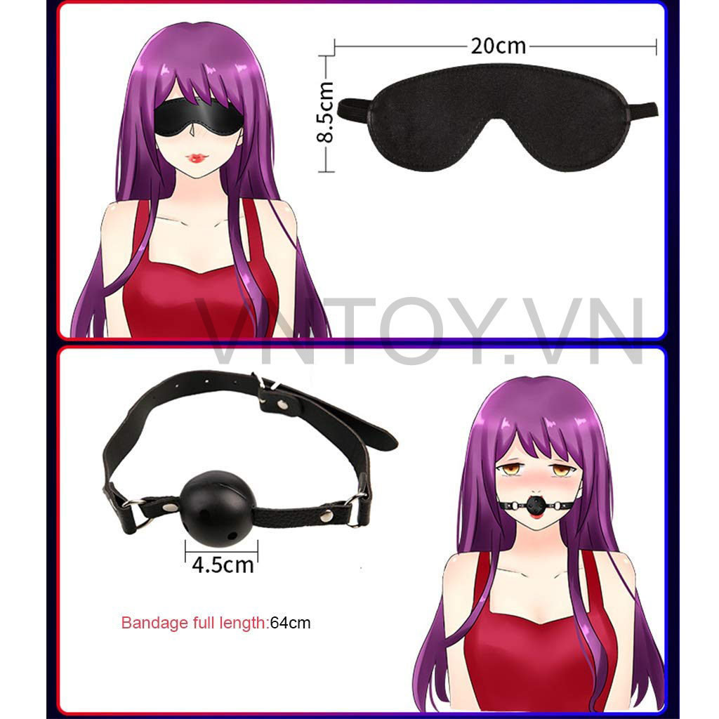 Bộ trói bạo dâm BDSM 10 món kích thích nam nữ