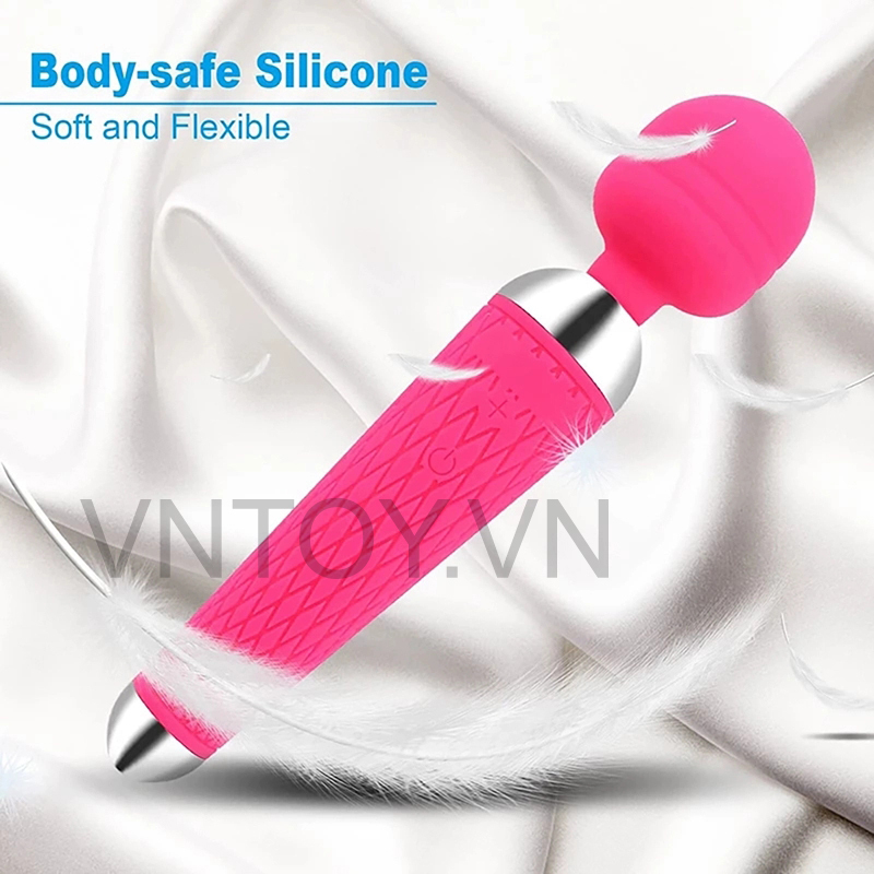 Chày rung không dây Silicon đầu xoay 360 độ sạc pin