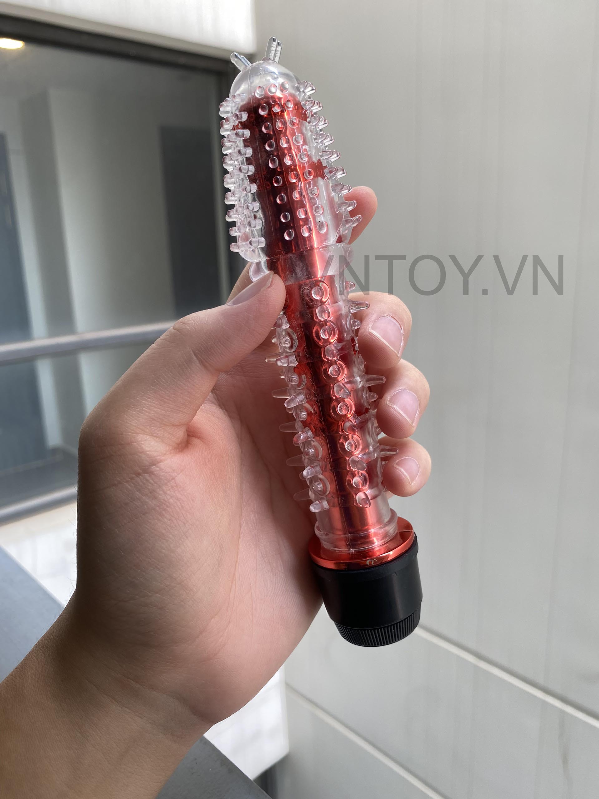 Dương vật giả có gai Silicon rung nhiều chế độ