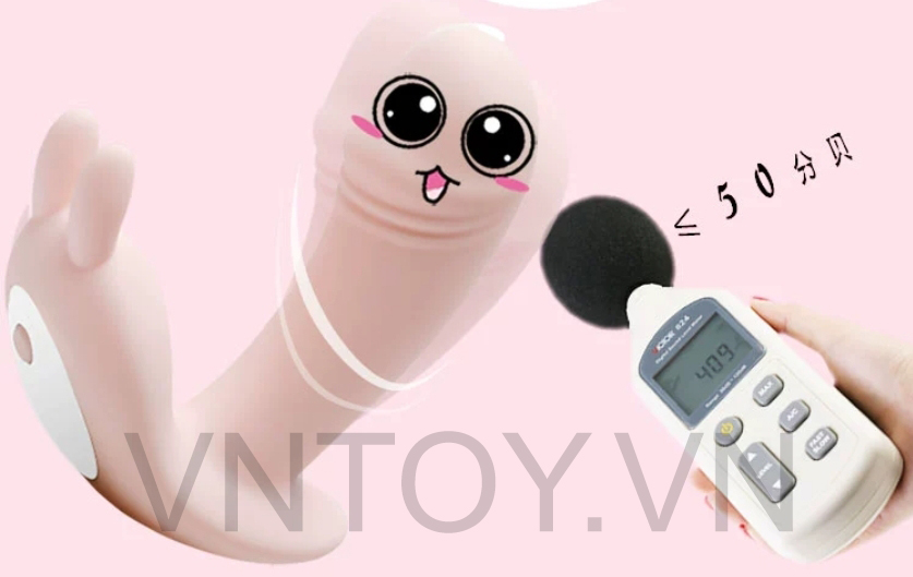 Quần lót rung điều khiển từ xa tai thỏ hình dương vật