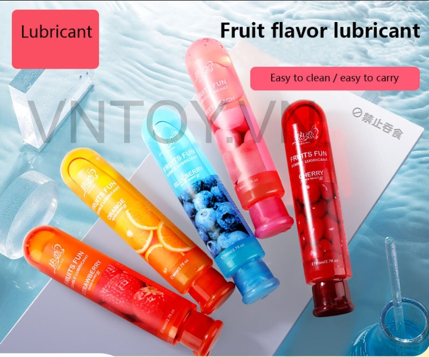 Gel bôi trơn hương trái cây Cam Cherry Dâu Đào Việt Quất nuốt được