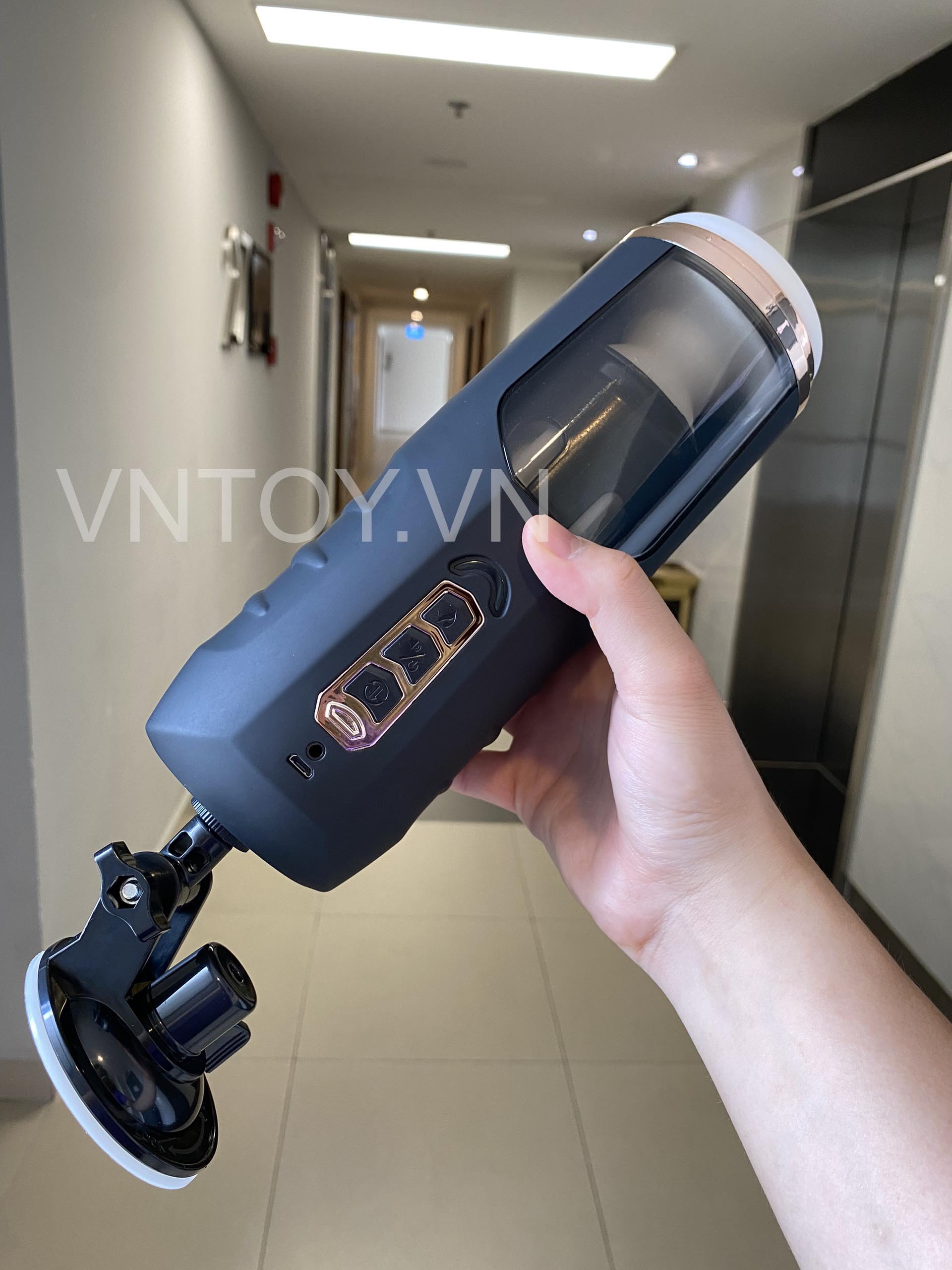 Âm đạo giả gắn tường thụt tự động tỏa nhiệt phát âm thanh rên la