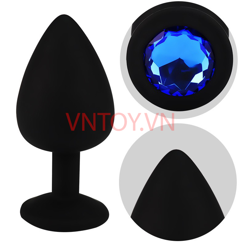 Nút gắn hậu môn Silicon đính đá