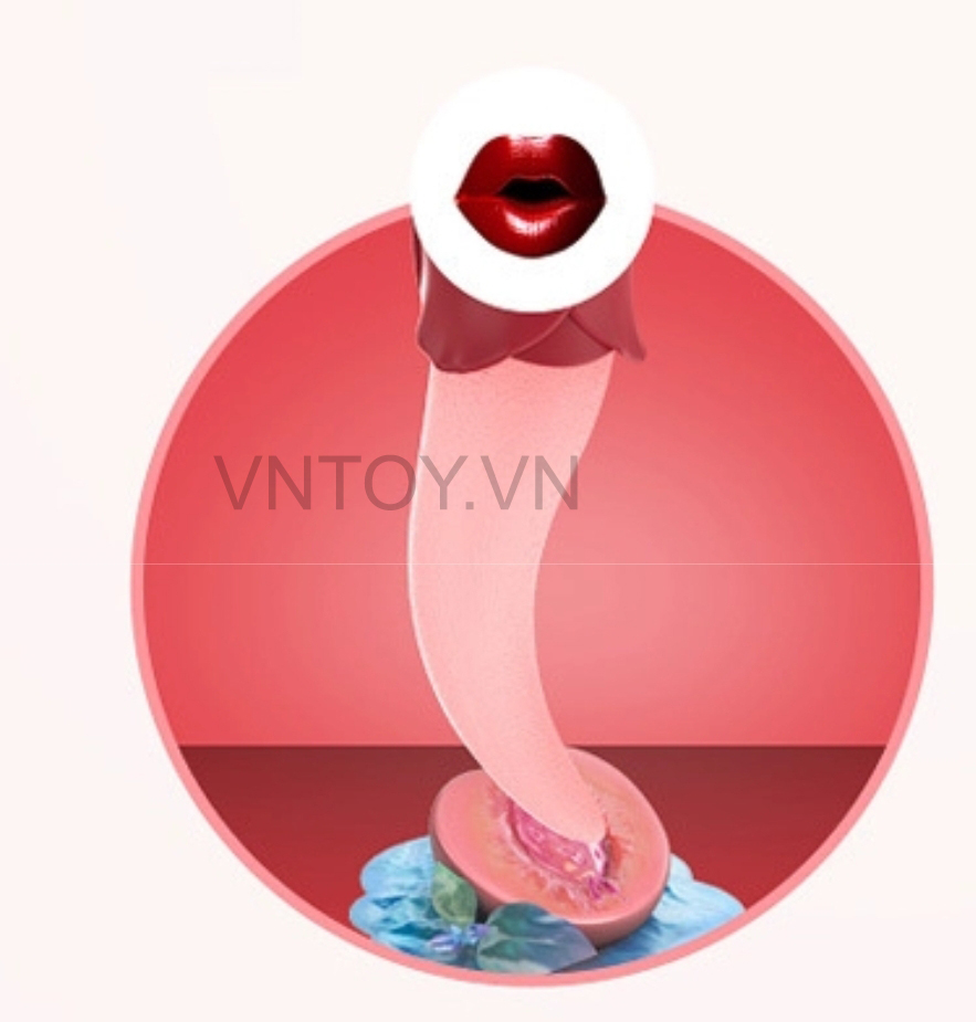 Lưỡi liếm âm đạo Silicon cảm giác như thật rung 12 chế độ