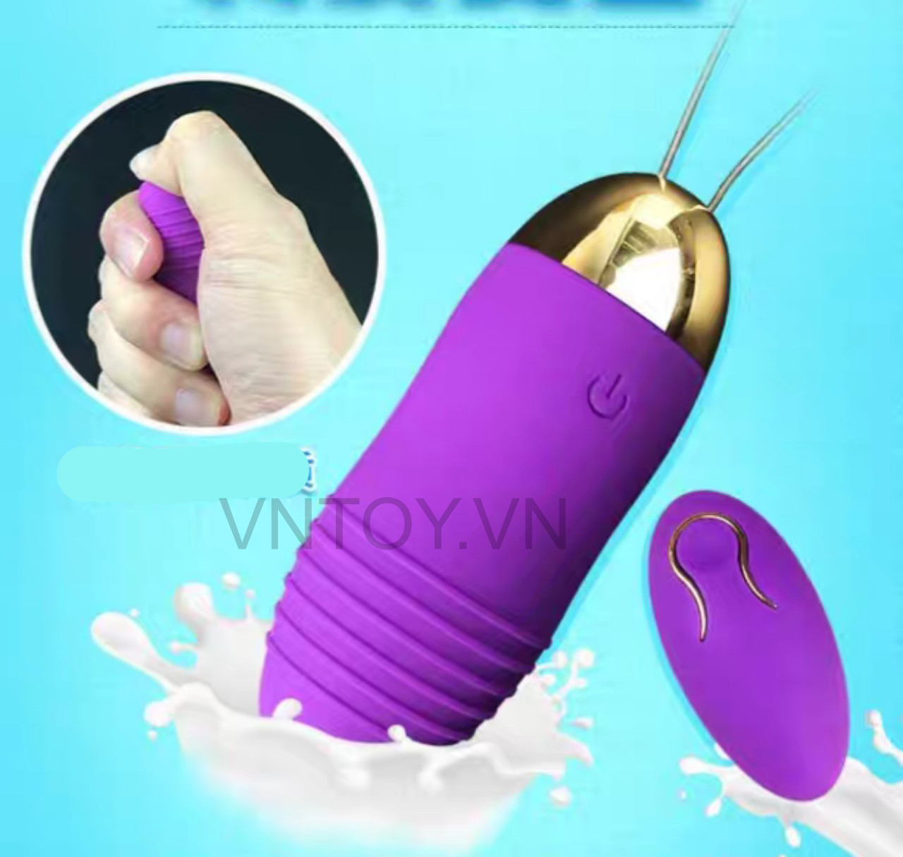 Trứng rung tình yêu điều khiển từ xa sạc pin cao cấp