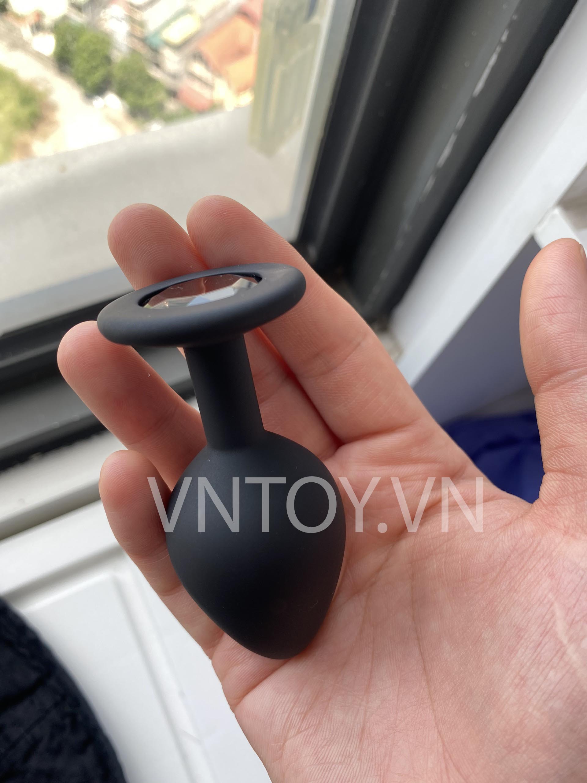 Nút gắn hậu môn Silicon đính đá