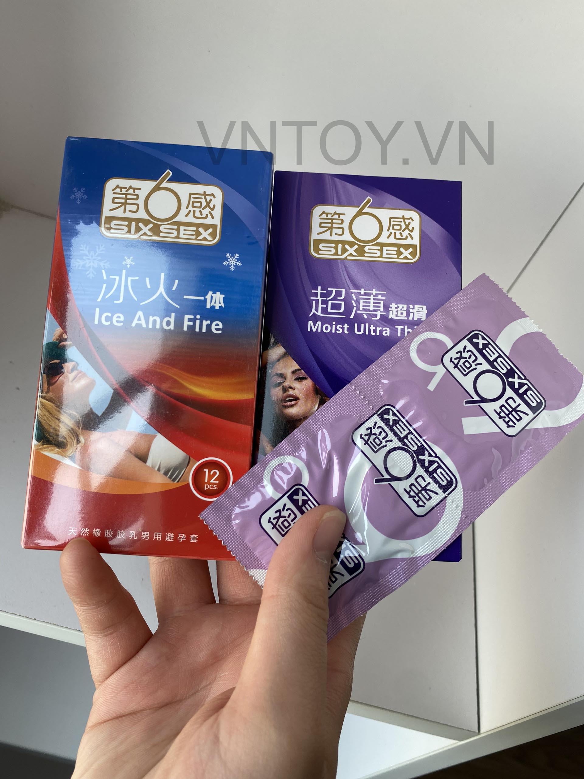 Bao cao su Six Sex chính hãng siêu mỏng băng hỏa gân gai