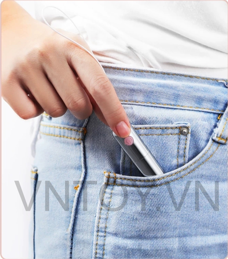 Trứng rung Inox hình viên đạn 10 chế độ sạc pin