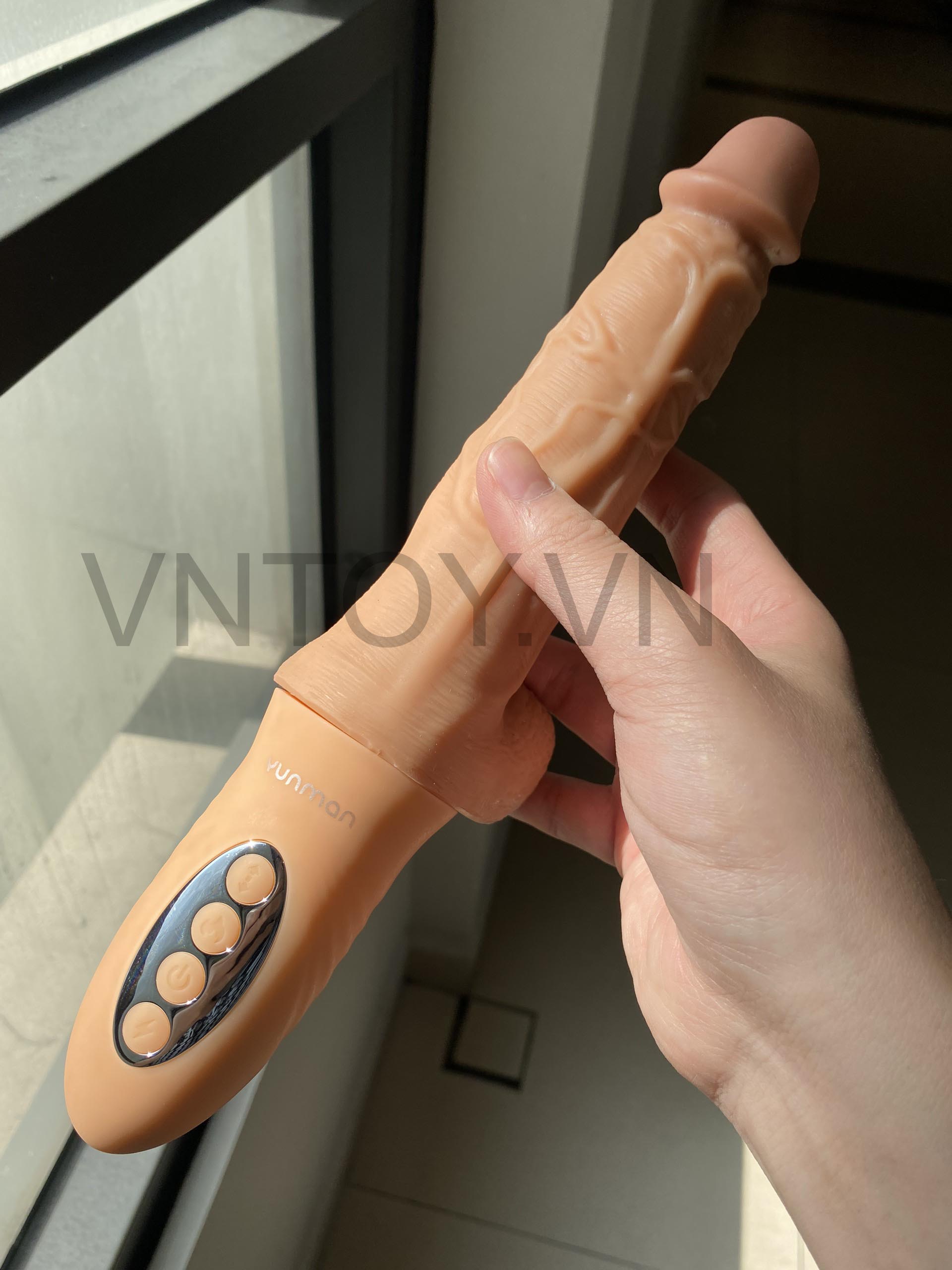 Dương vật giả tự động cầm tay nhiều chế độ rung thụt sưởi ấm cao cấp