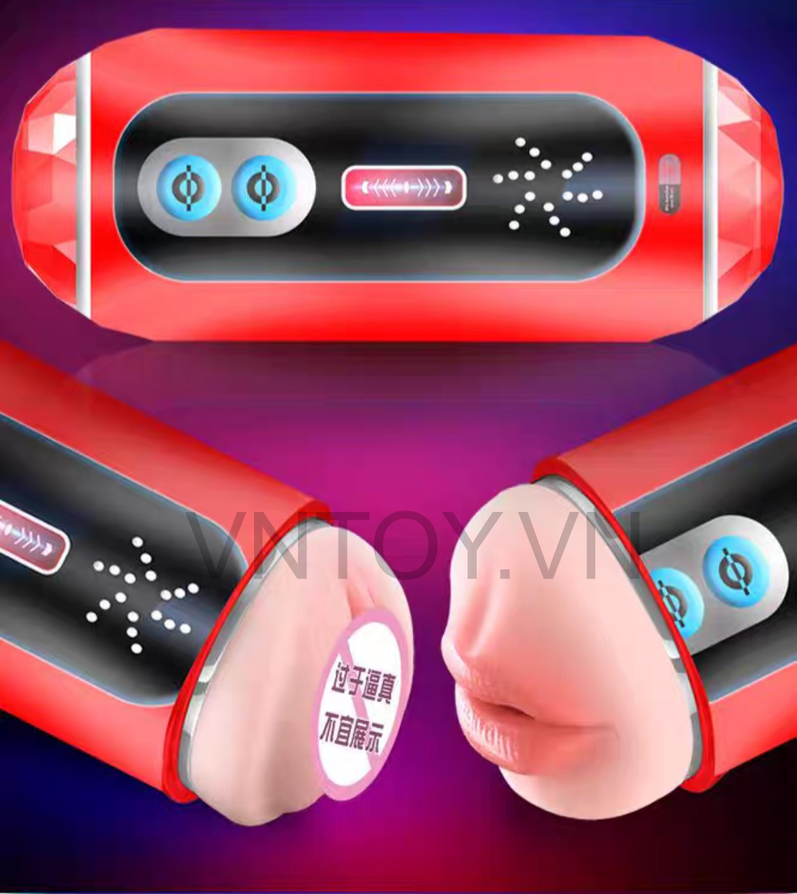 Cốc thủ dâm 2 đầu chữ M chính hãng mô phỏng âm đạo và môi phụ nữ