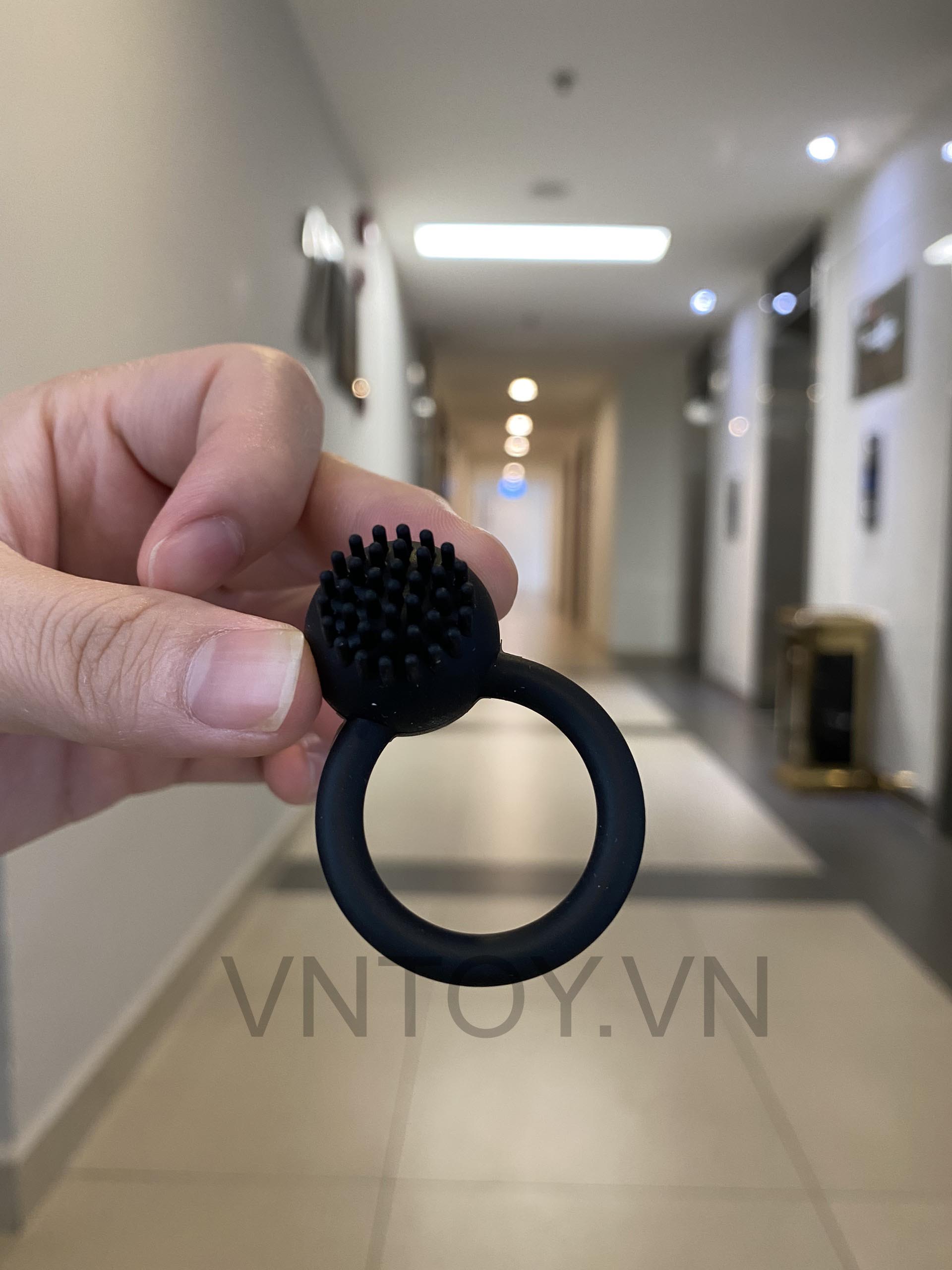 Vòng đeo dương vật có gai rung 10 chế độ sạc pin