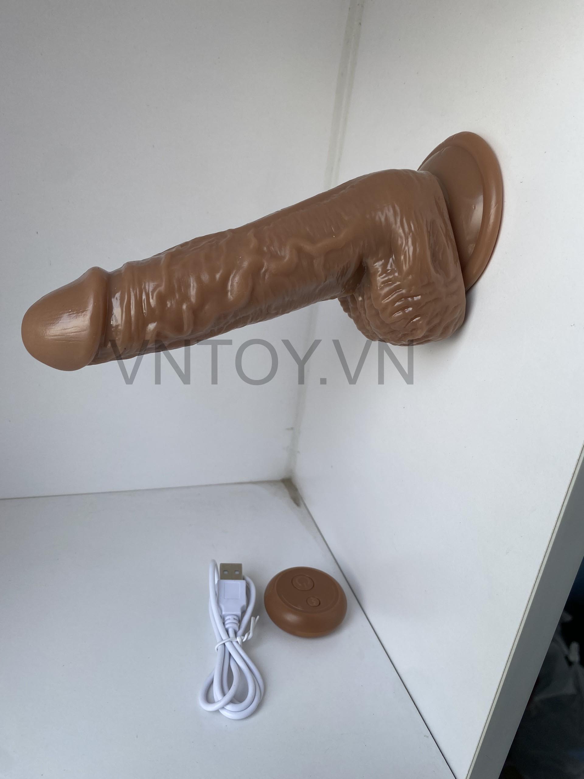 Dương vật giả điều khiển từ xa rung ngoáy sưởi ẩm tỏa nhiệt