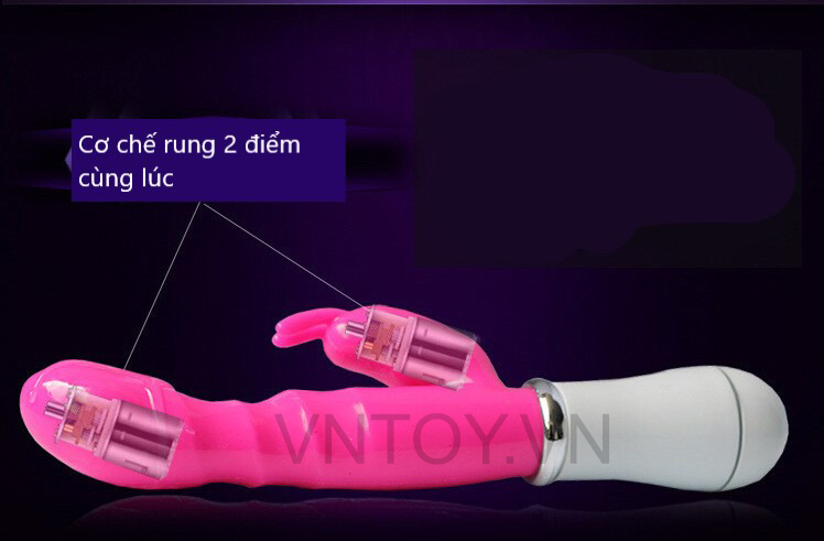 Máy rung âm đạo và điểm G thiết kế hình dương vật rẽ nhánh