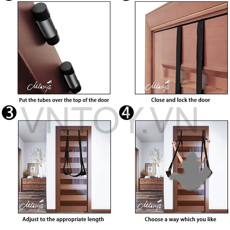 Bộ trói bạo dâm treo cửa Stripper BDSM