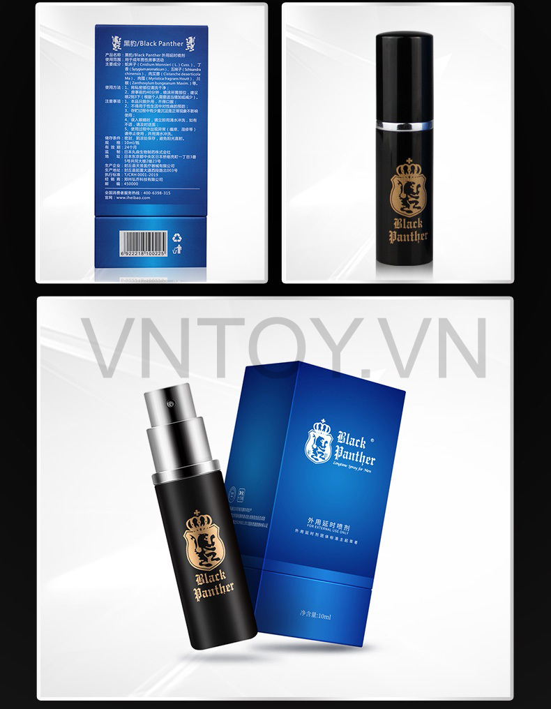 Xịt Black Panther chính hãng chống xuất tinh sớm chai 10ml - Hà Nội