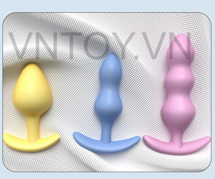 Phích cắm hậu môn Silicon TPE nhiều khúc