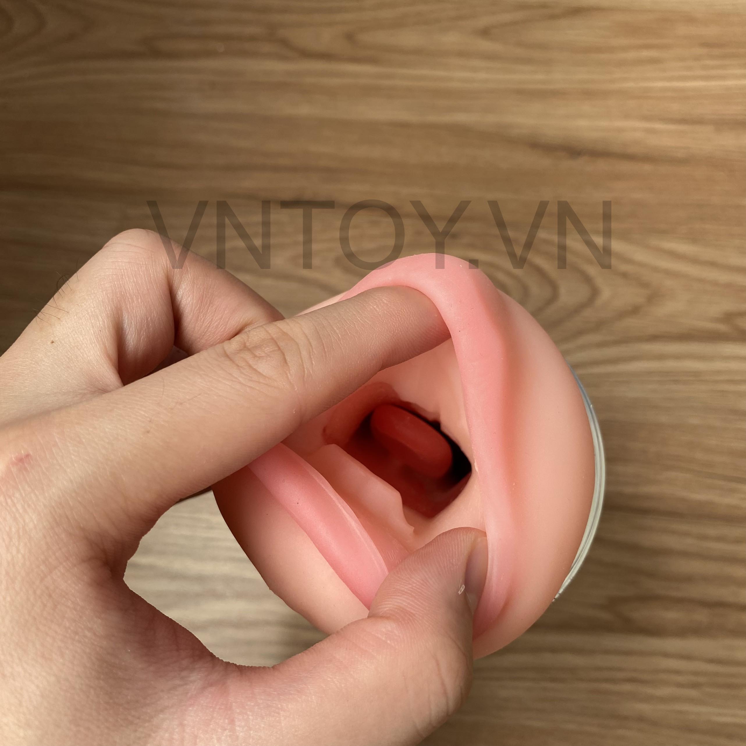 Cốc thủ dâm 2 đầu tự động rung rên la sưởi ấm hình âm đạo và môi