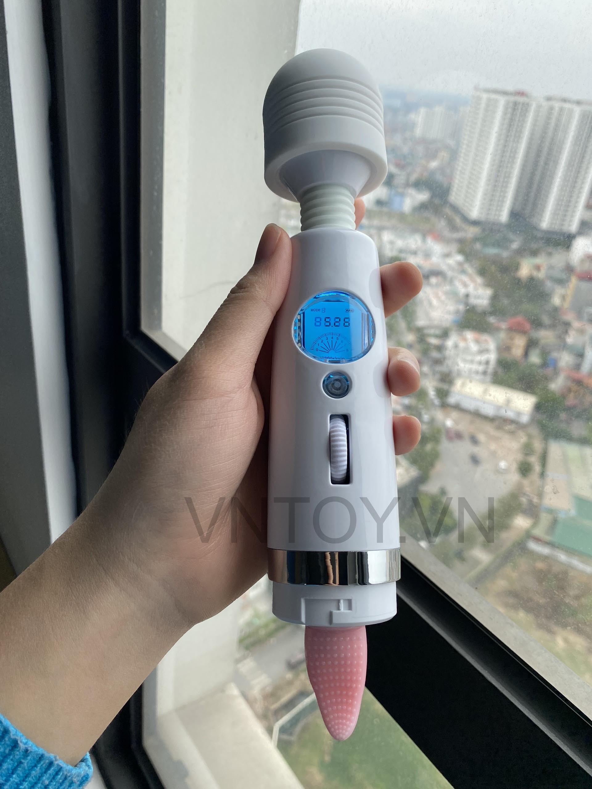 Chày rung kèm lưỡi liếm trang bị màn hình LED cao cấp