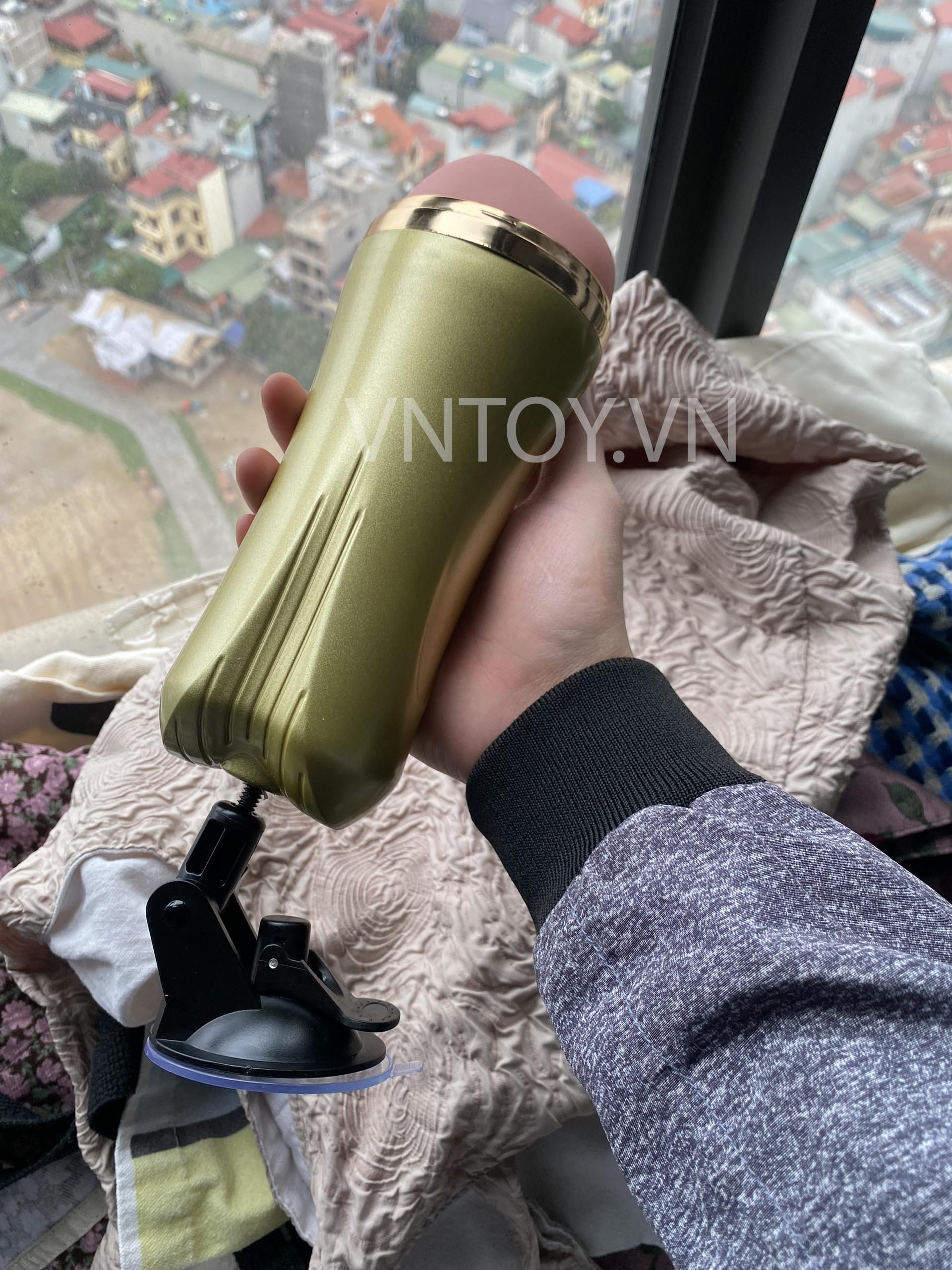 Âm đạo giả gắn tường cao cấp kèm lỗ hậu môn Jiuai