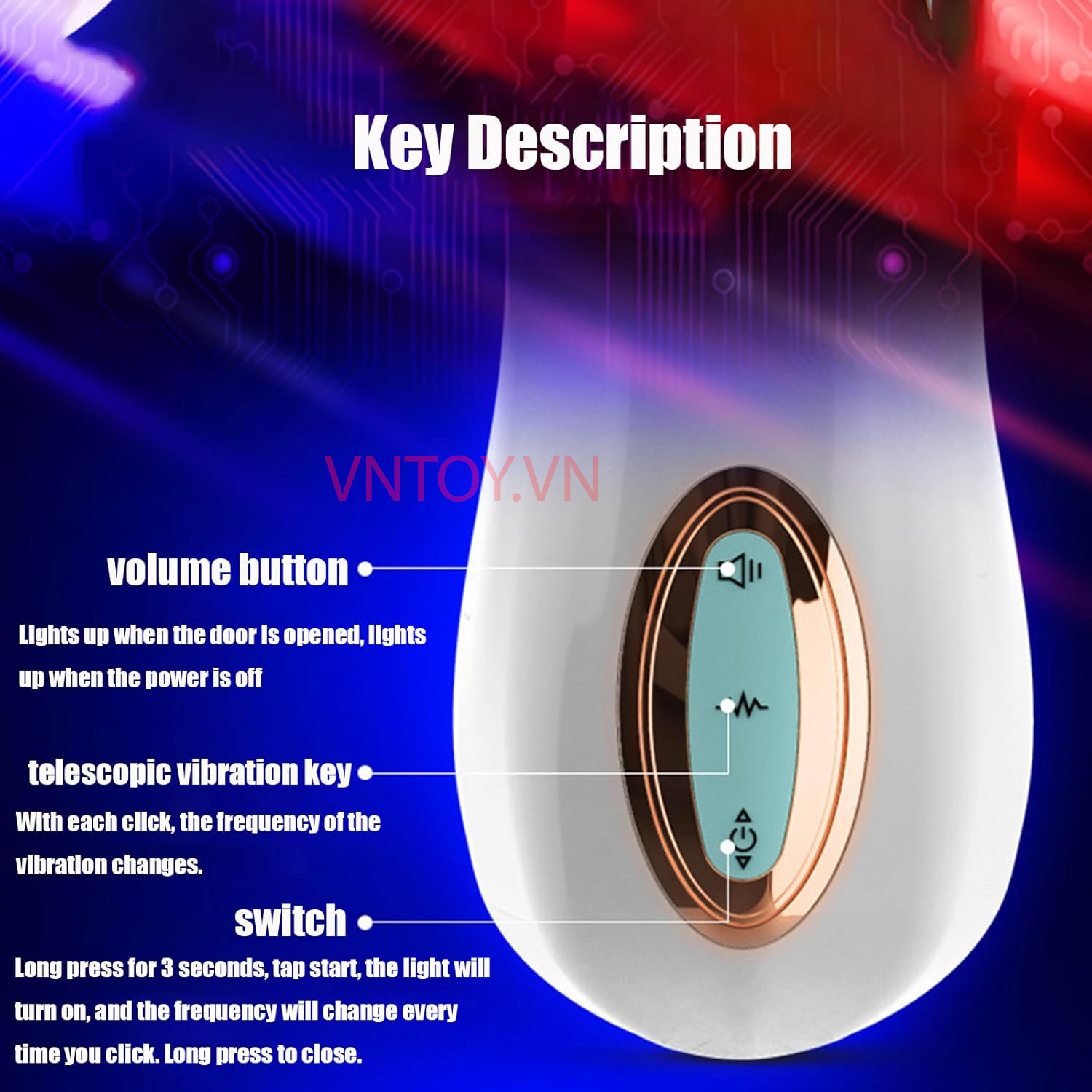 Âm đạo giả gắn tường Wanle rung thụt tự động kêu rên