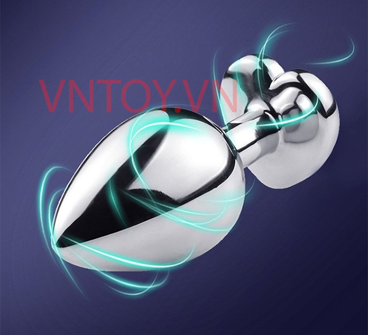 Anal Plug hình trái tim chất liệu Inox