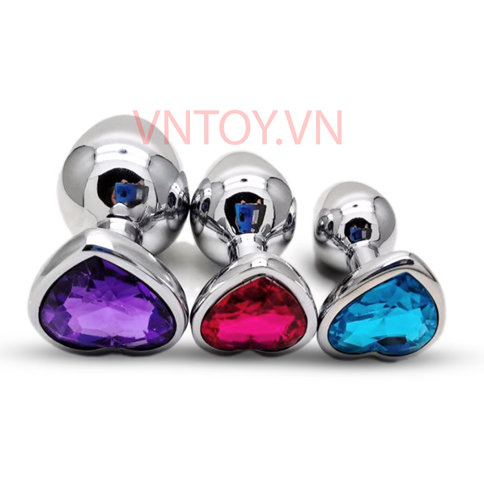 Anal Plug hình trái tim chất liệu Inox