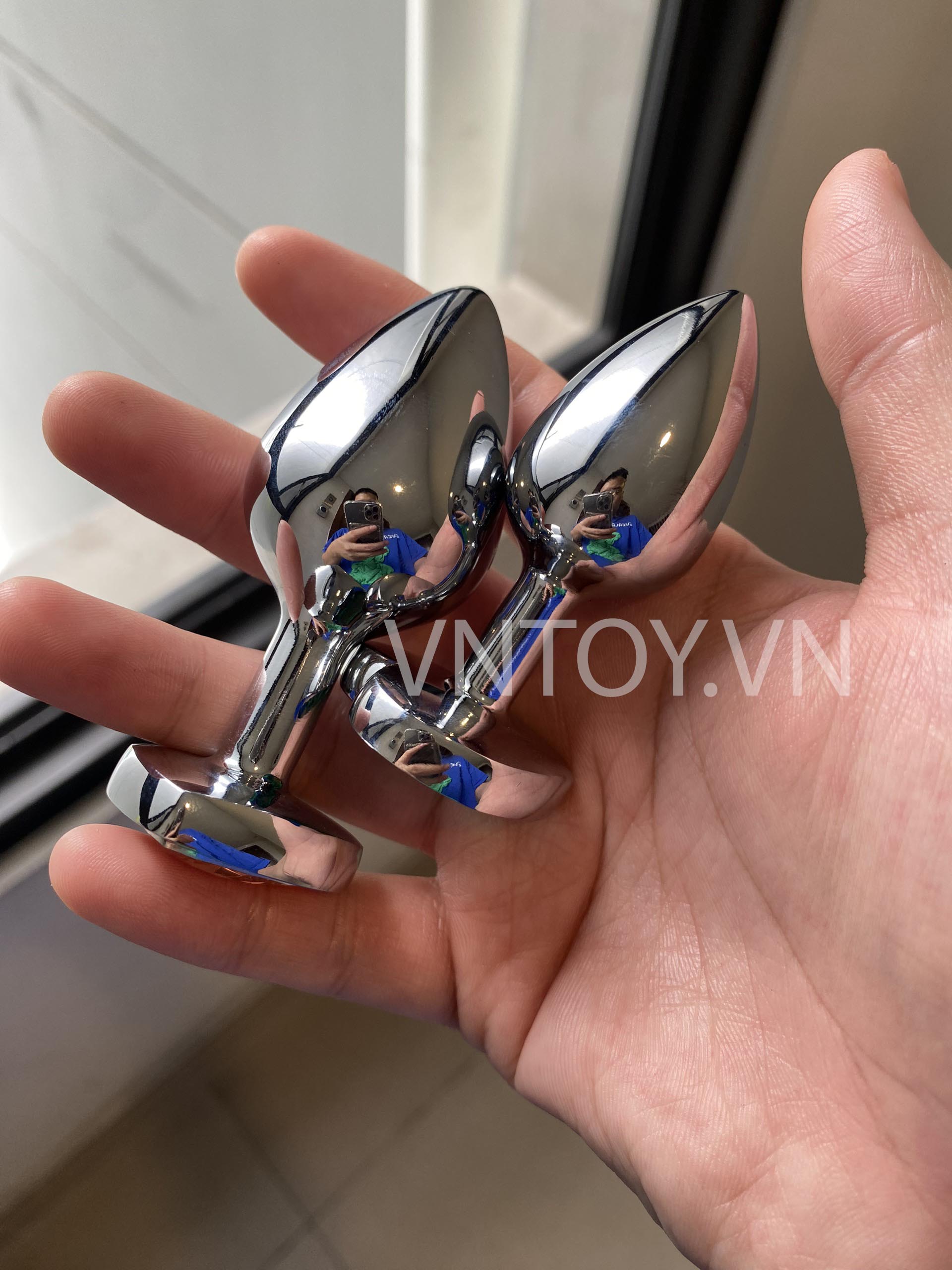 Anal Plug hình trái tim chất liệu Inox