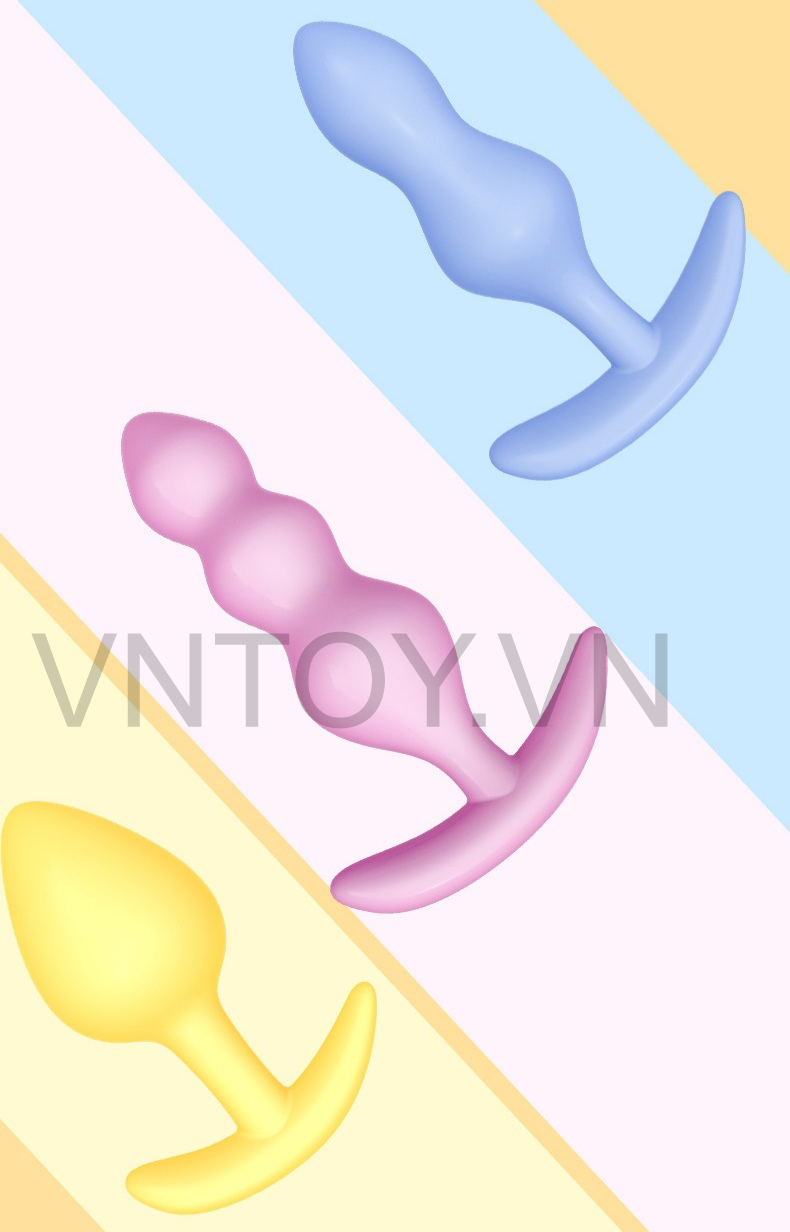 Phích cắm hậu môn Silicon TPE nhiều khúc