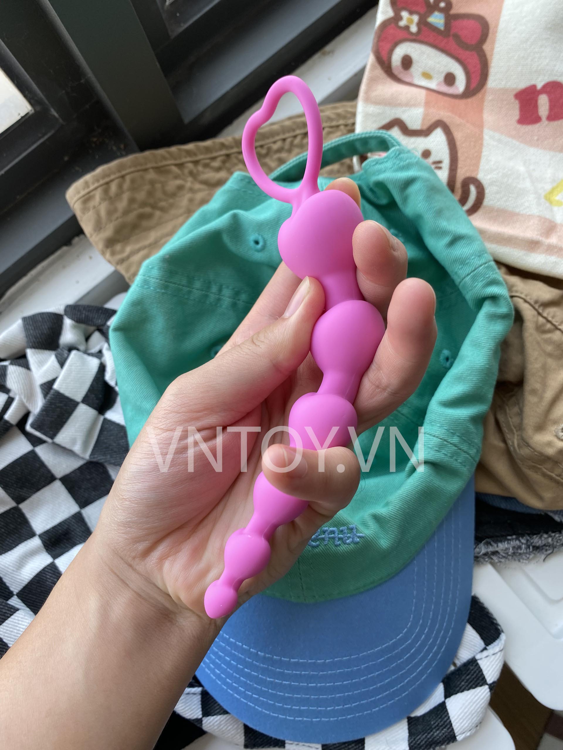 Chuỗi hạt nhét hậu môn hình trái tim