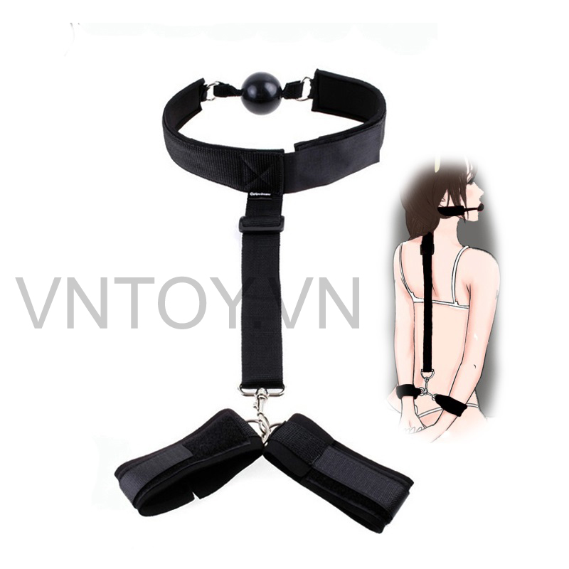 Đồ chơi BDSM Set trói còng tay bịt miệng