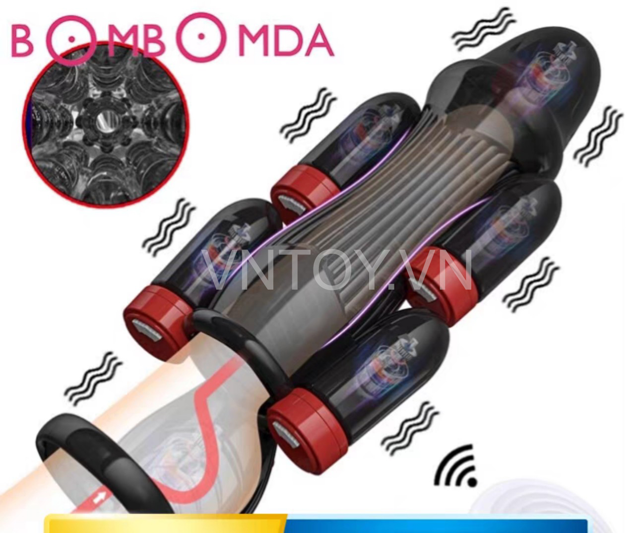 Máy tập dương vật cường độ mạnh Penile Exerciser hình tên lửa