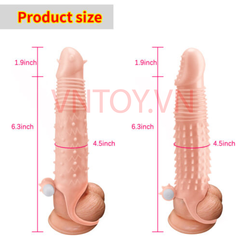 Bao cao su đôn dên gai Se Niu Niu gắn động cơ rung