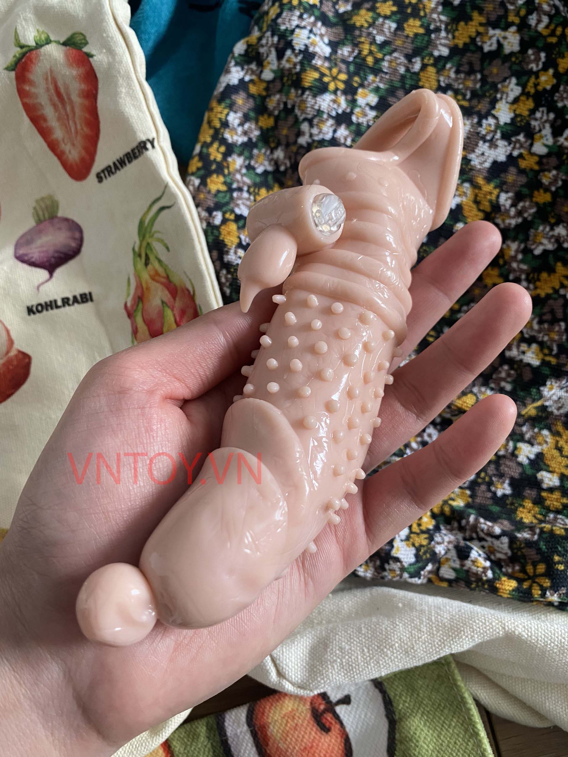 Bao cao su đôn dên rung Jiuai gắn 2 động cơ