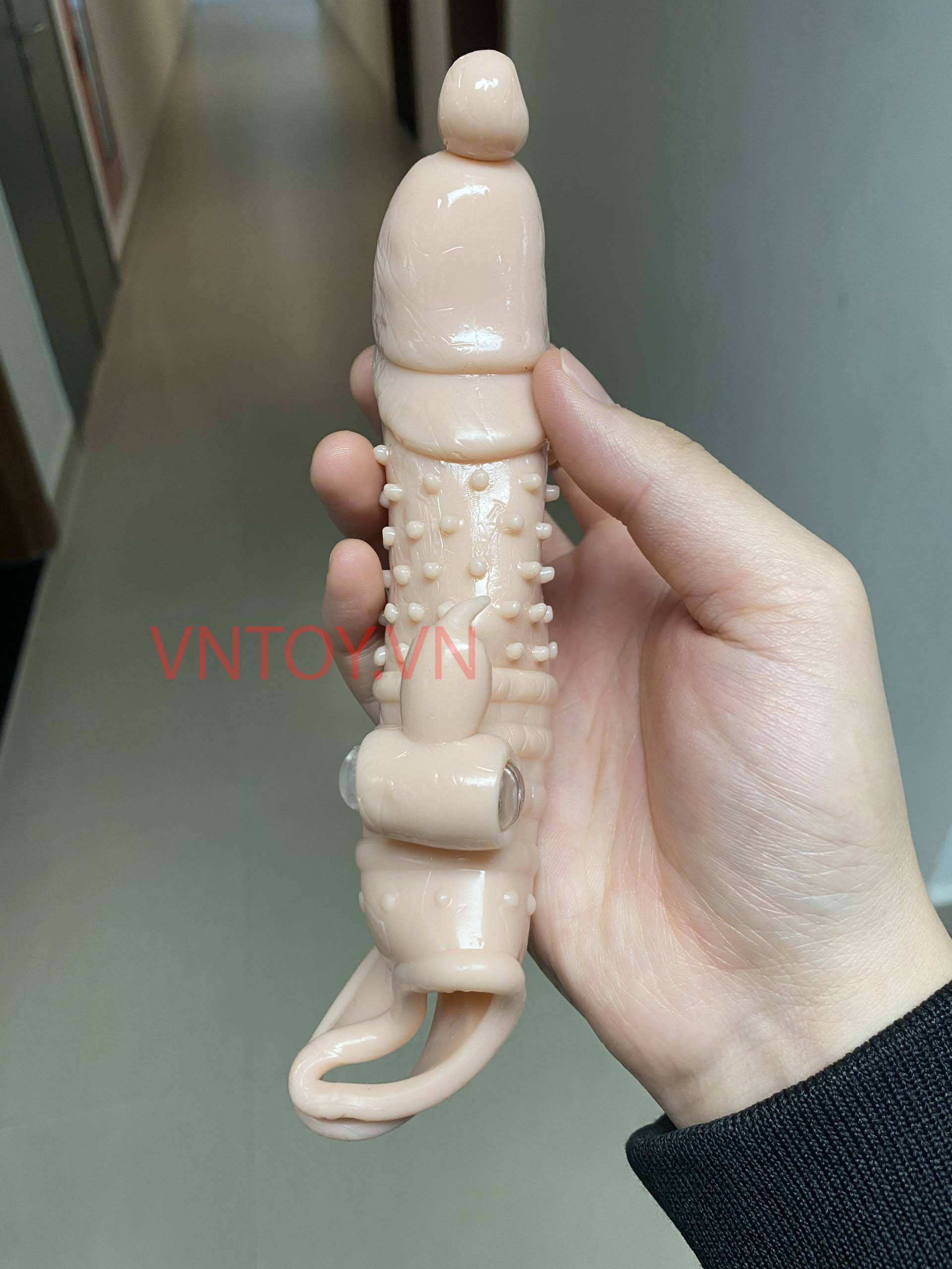 Bao cao su đôn dên rung Jiuai gắn 2 động cơ